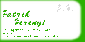 patrik herenyi business card